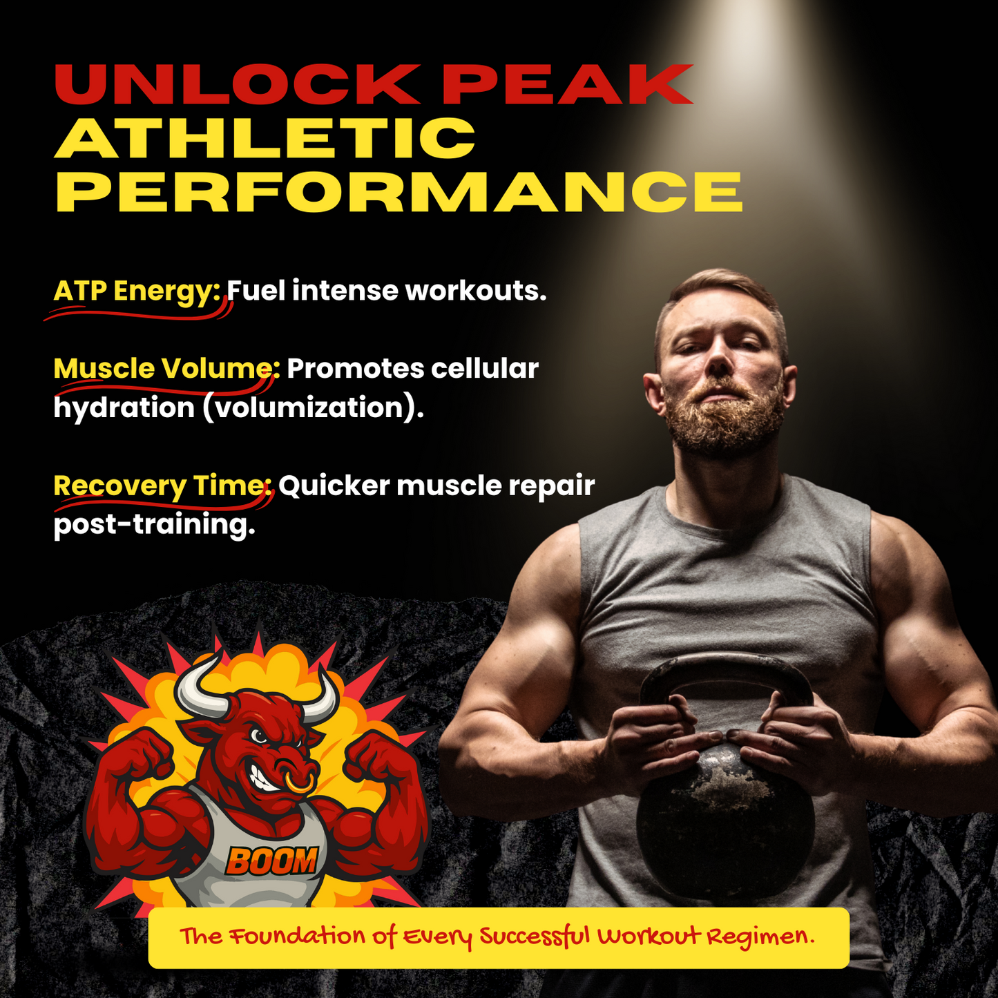 Creatine TORO BOOM Monohydrate 5g | Micronized, 30 Servings